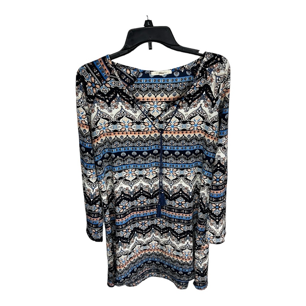 Sydney Rose Blue Aztec Pattern Lightweight Dress